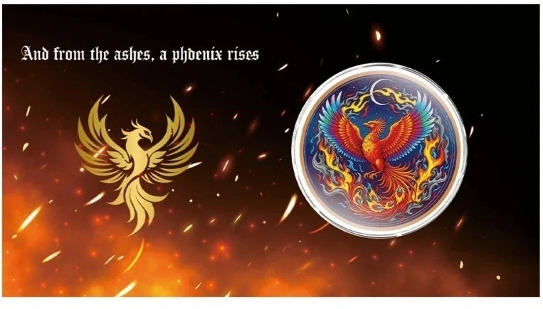 2026 1oz .999 Copper Phoenix Colorized Copper in Blister Pack 5,000 Mintage