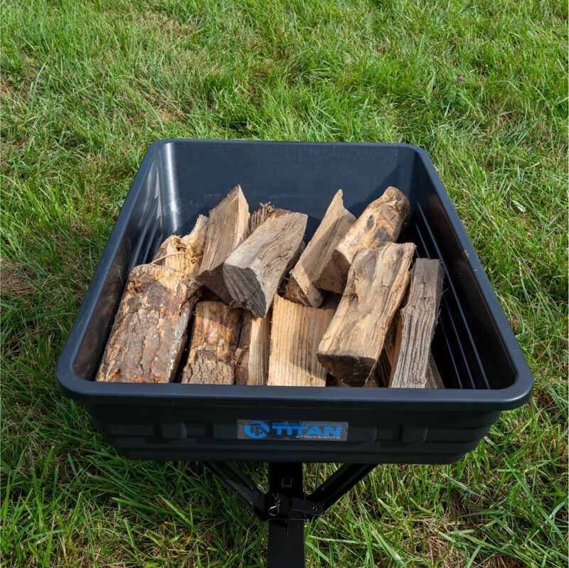 Titan Attachments 400 LB (10 Cu. Ft.) Economy Poly Dump Cart for Lawn Tractor