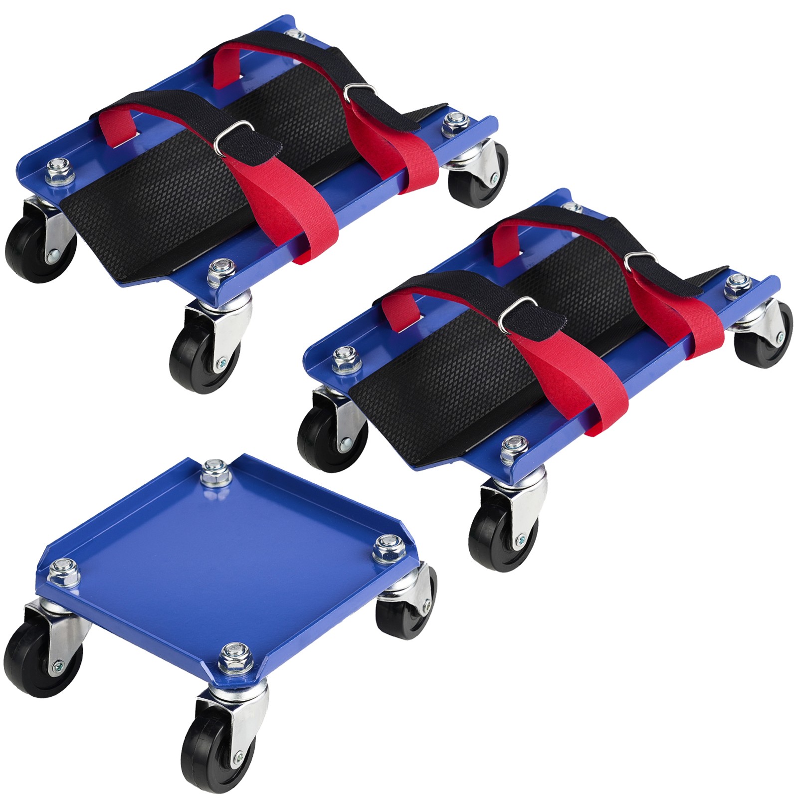 3PCS Snowmobile Dolly System Set 1500 Lbs +12 Wheels Blue