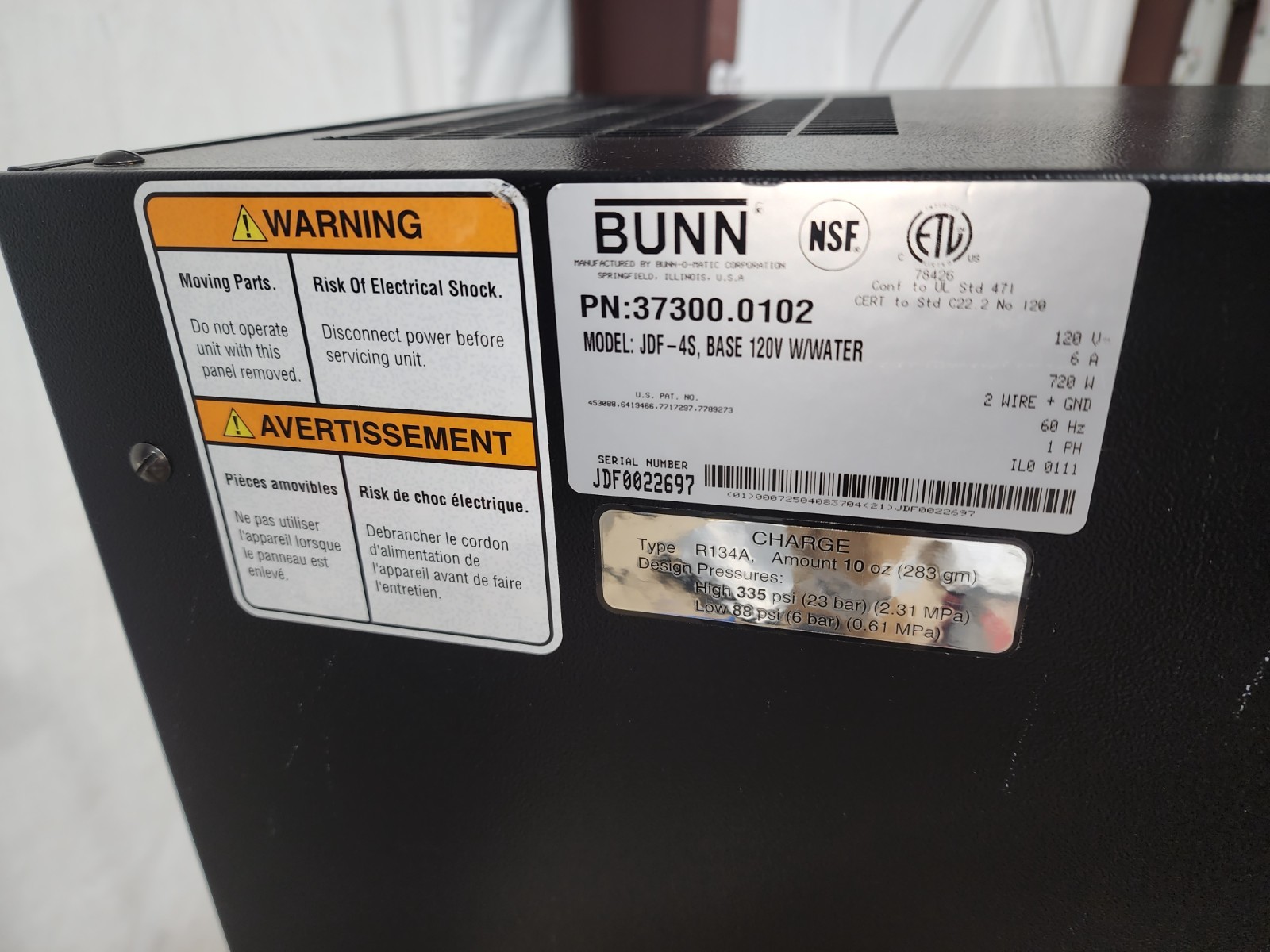 BUNN 37300.0000 37300.0102 Jdf-4S 4-Flavor Cold Beverage System - New - Unused