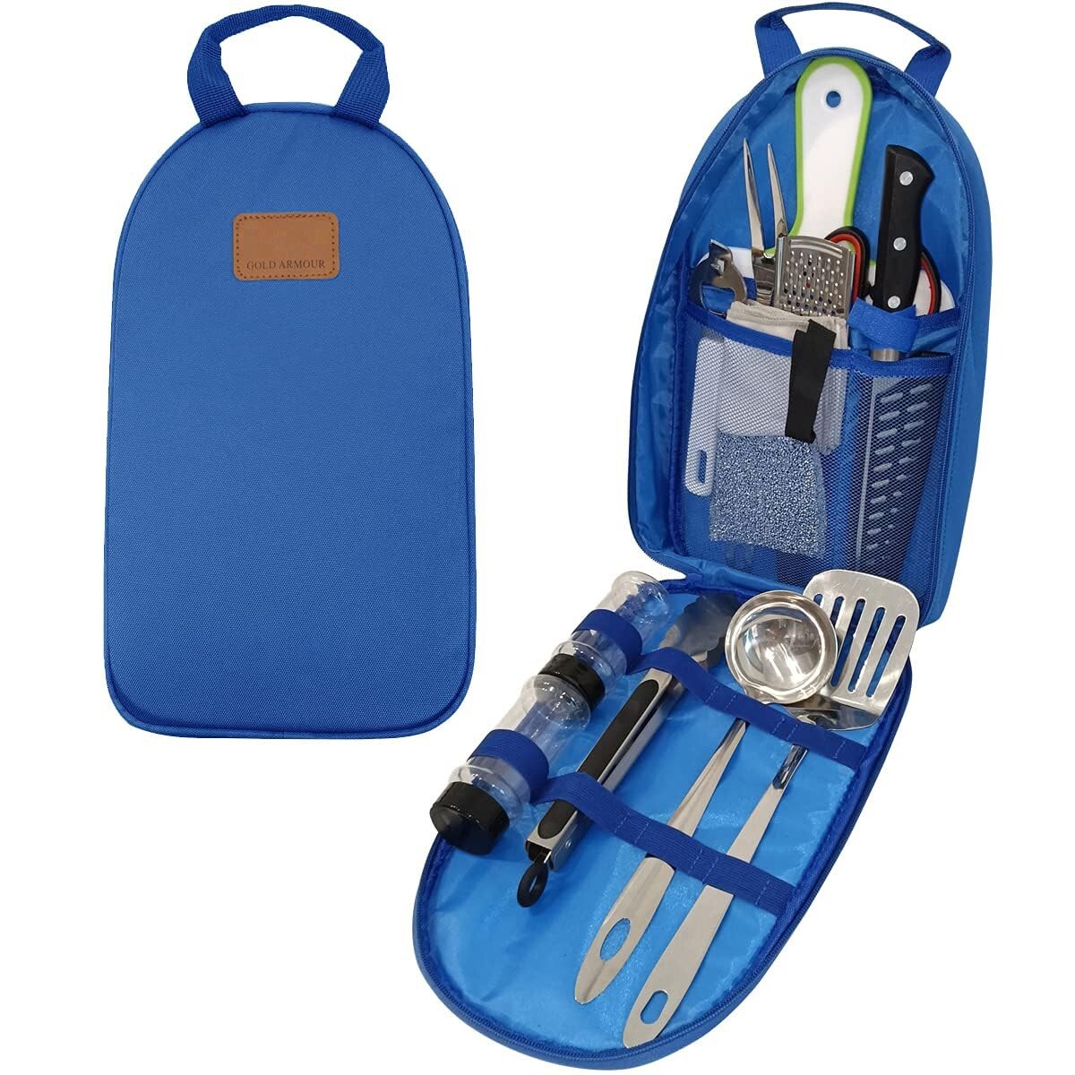 13-Piece Camp Utensil Set Portable BBQ Kitchen Cooking Compact Gear Cookwear