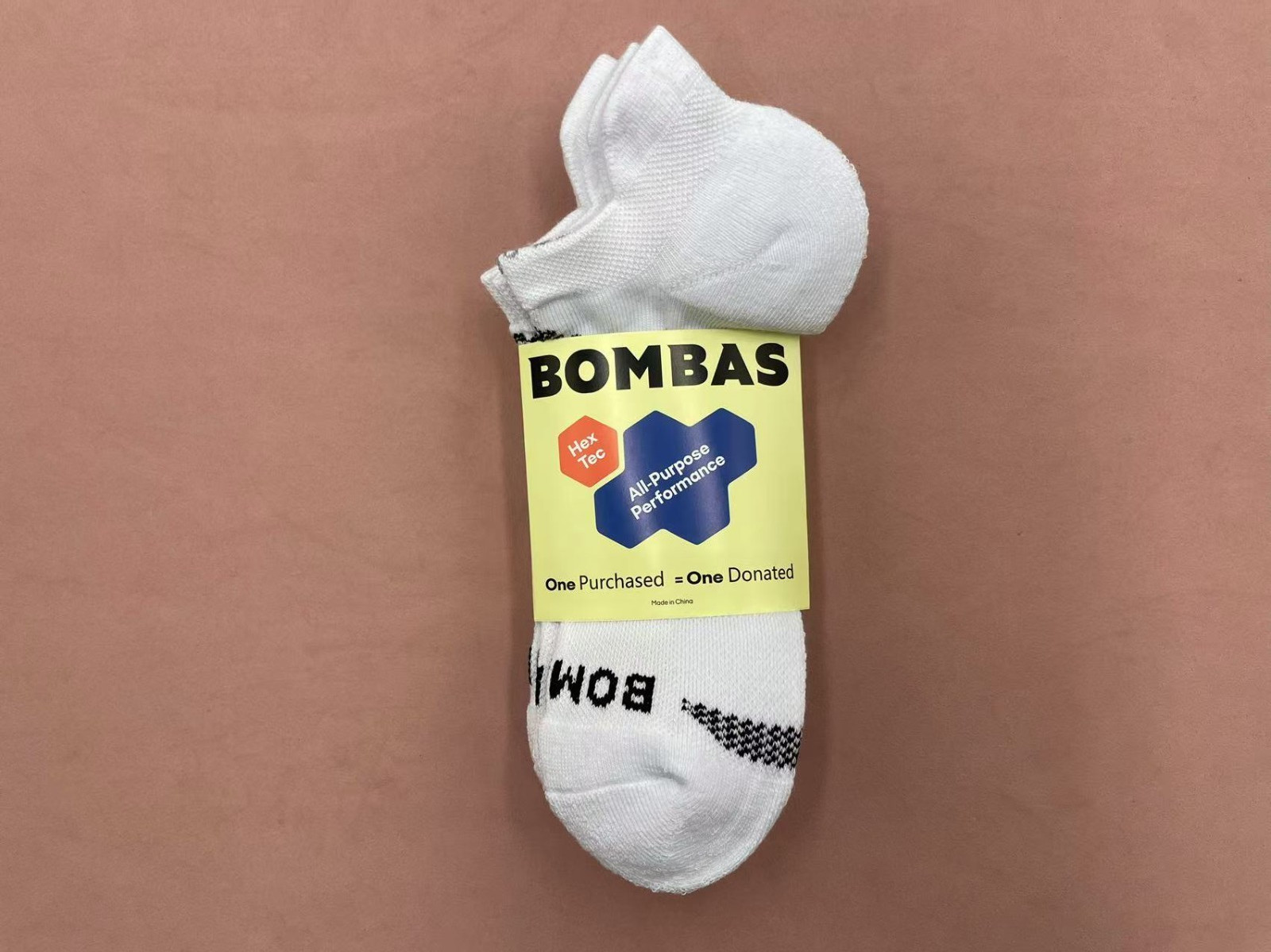 4 Pack Bombas Socks Women's Ankle All-Purpose Performance Size M 8-10.5 white