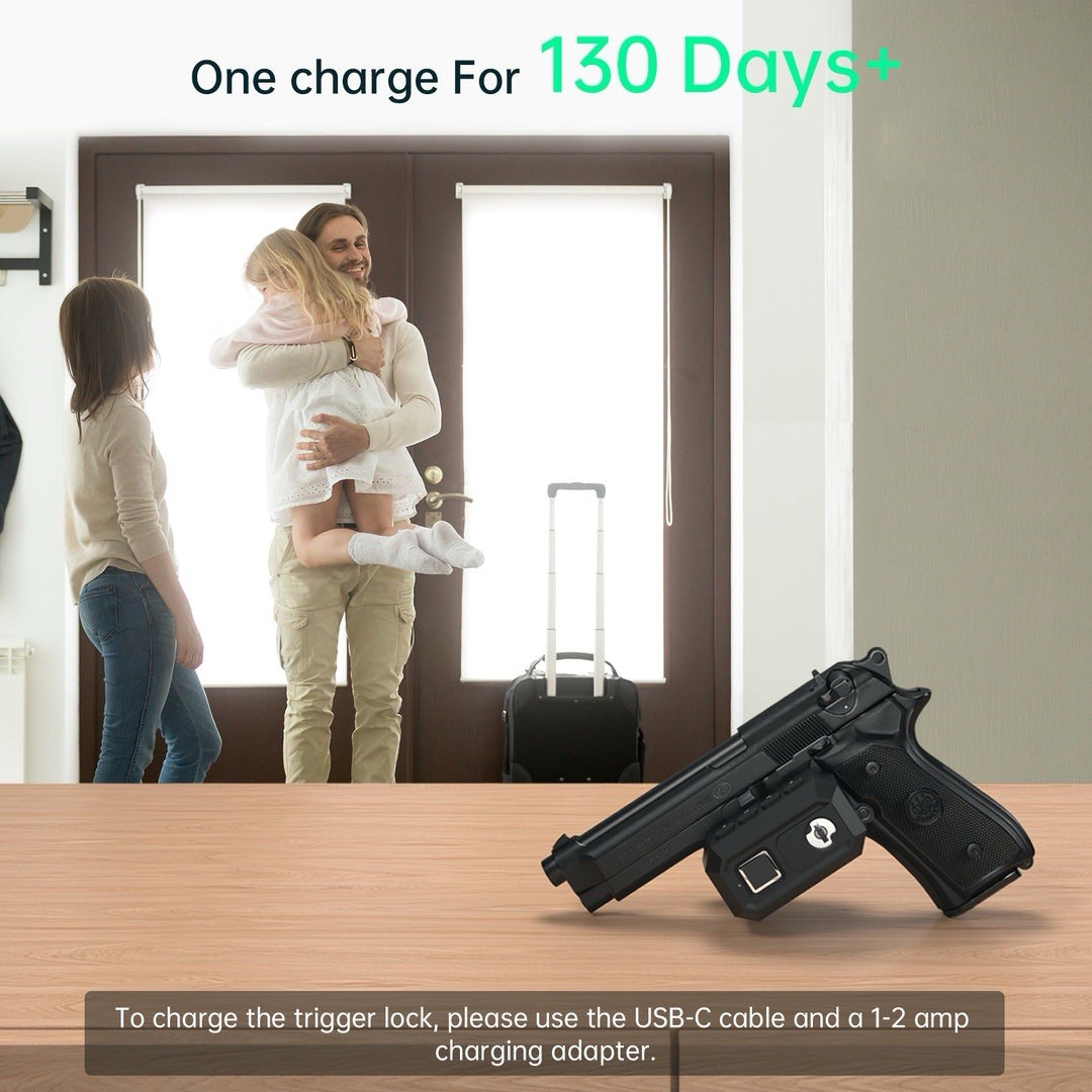 AINIRO Biometric Fingerprint Trigger Lock for Pistols and Revolvers