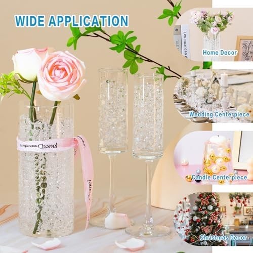 20,000 or 140,000 Clear Water Beads for Vases, Vase Filler Water Gel Beads