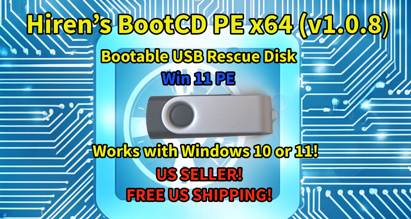 Hiren's NEW Version Bootable USB PC Utilities Password Fix Disk Recovery & More