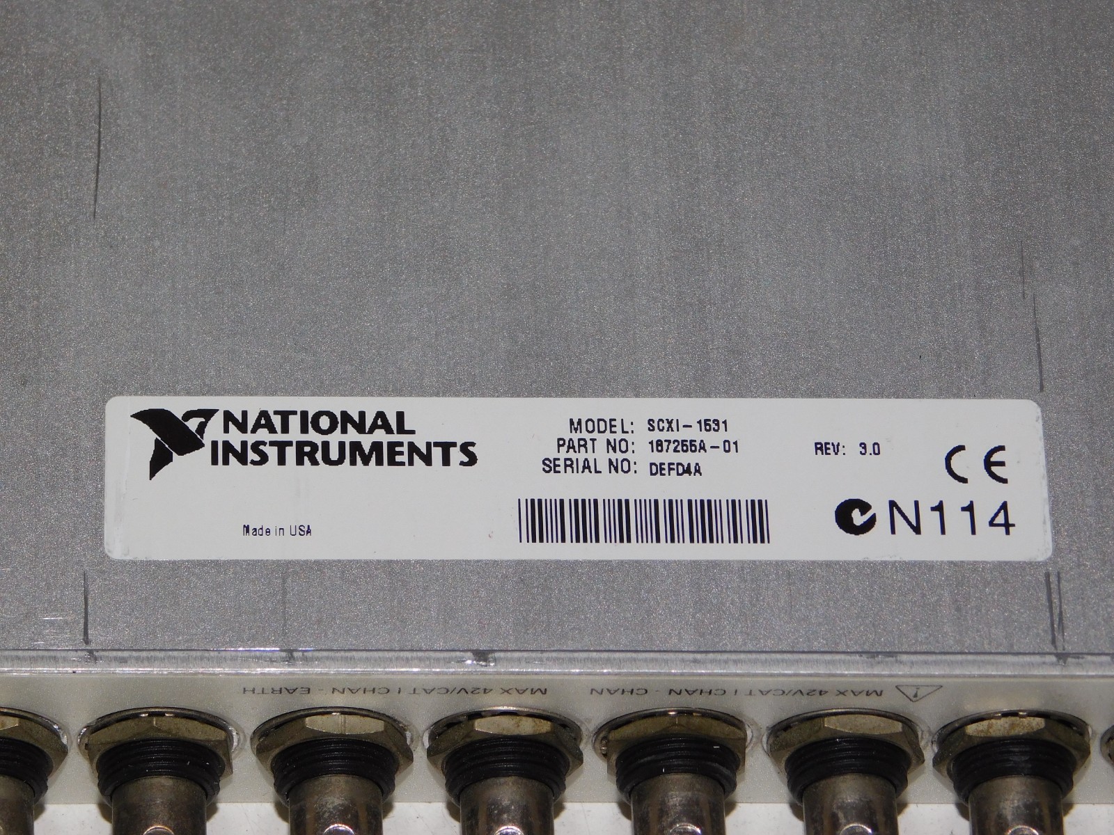 National Instruments NI SCXI-1531 8 Channel Accelerometer Amplifier 187255A-01