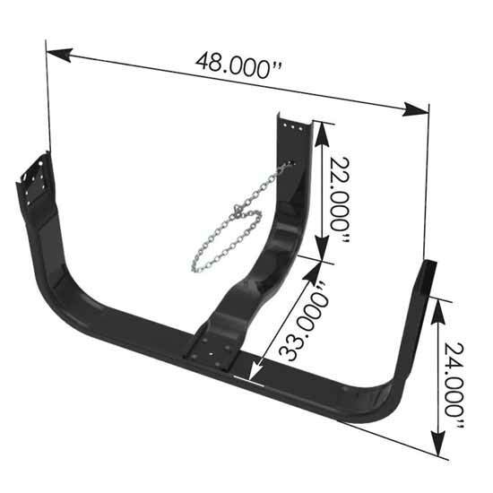 Spare Tire Carrier Basket For Trailer Applications