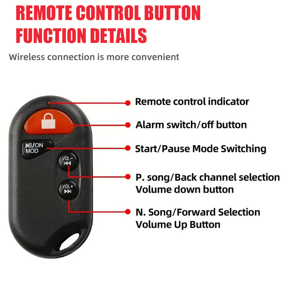 Waterproof Bluetooth Speaker Motorcycle ATV Speakers Stereo Audio Radio System