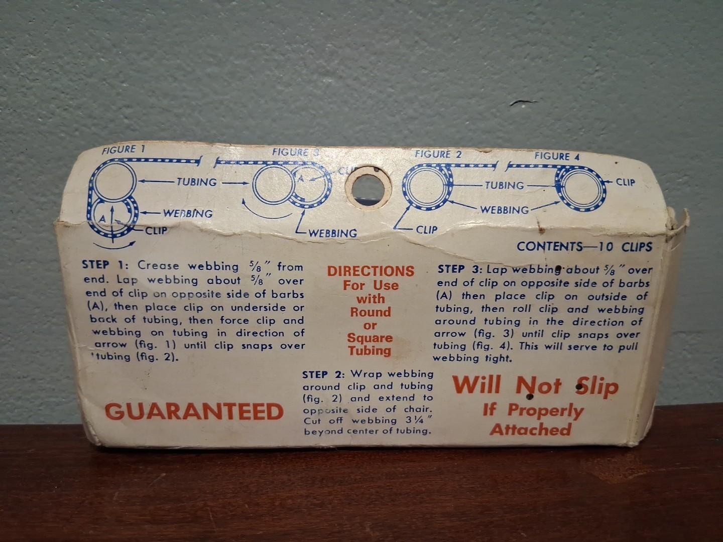 Super Clips Webbing Repair Lawn Chair Set of 10 Stone City Clips- New Open Box