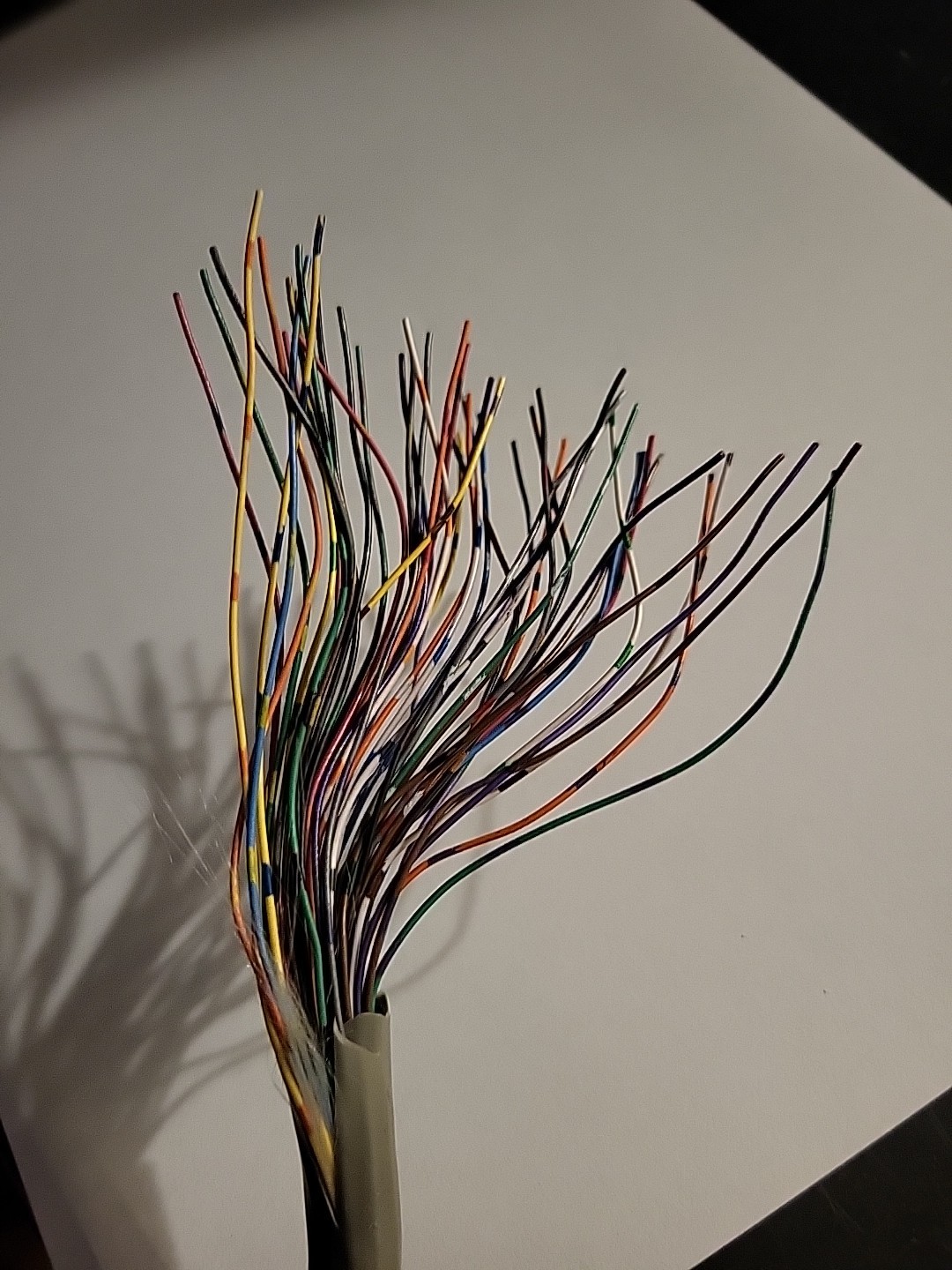 3 Feet fifty strands Of Multi colored Telephone Wire For Crafting
