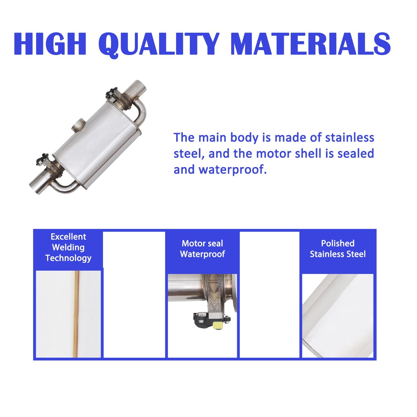 Electronic Valved Exhaust Muffler 2.5"T-Style w/ Dual Valves and Controller Uni