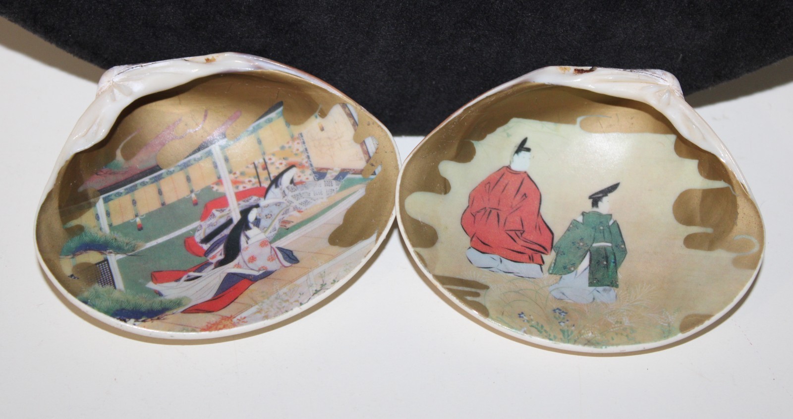 Kaiawase Vintage Japanese Clam Shell Matching Game Genji Tale