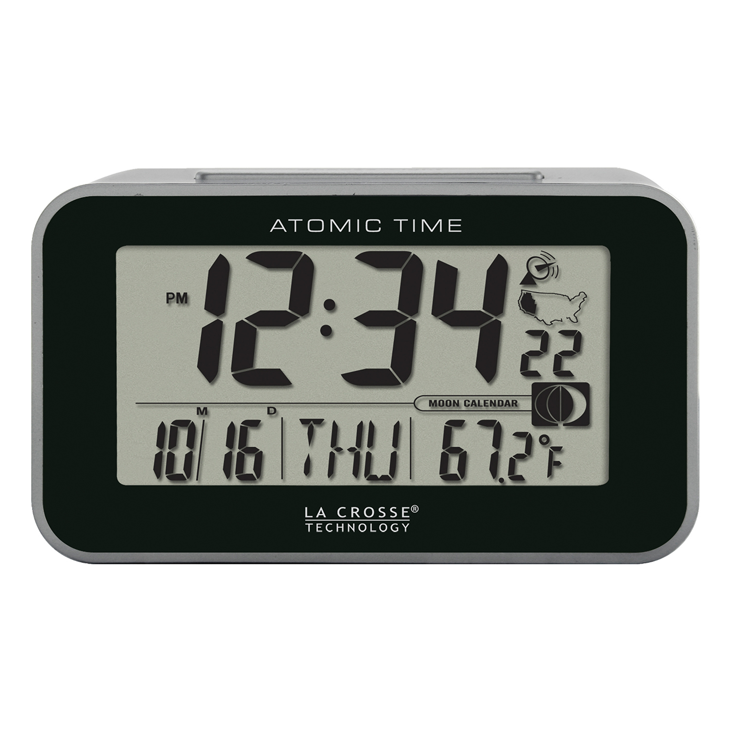 617-1270 La Crosse Technology Atomic Digital Alarm Clock with Backlight Open Box