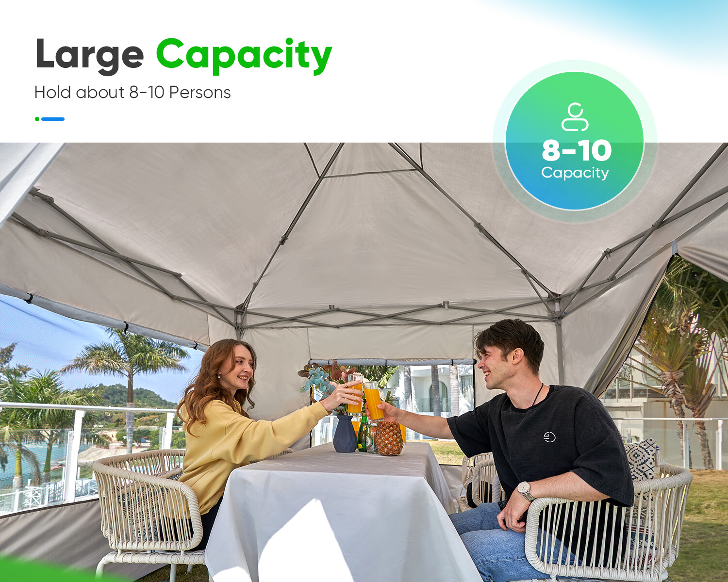 Quictent EZ Pop Up Canopy 10'x10' Outdoor Folding Gazebo Wedding Party Tent US