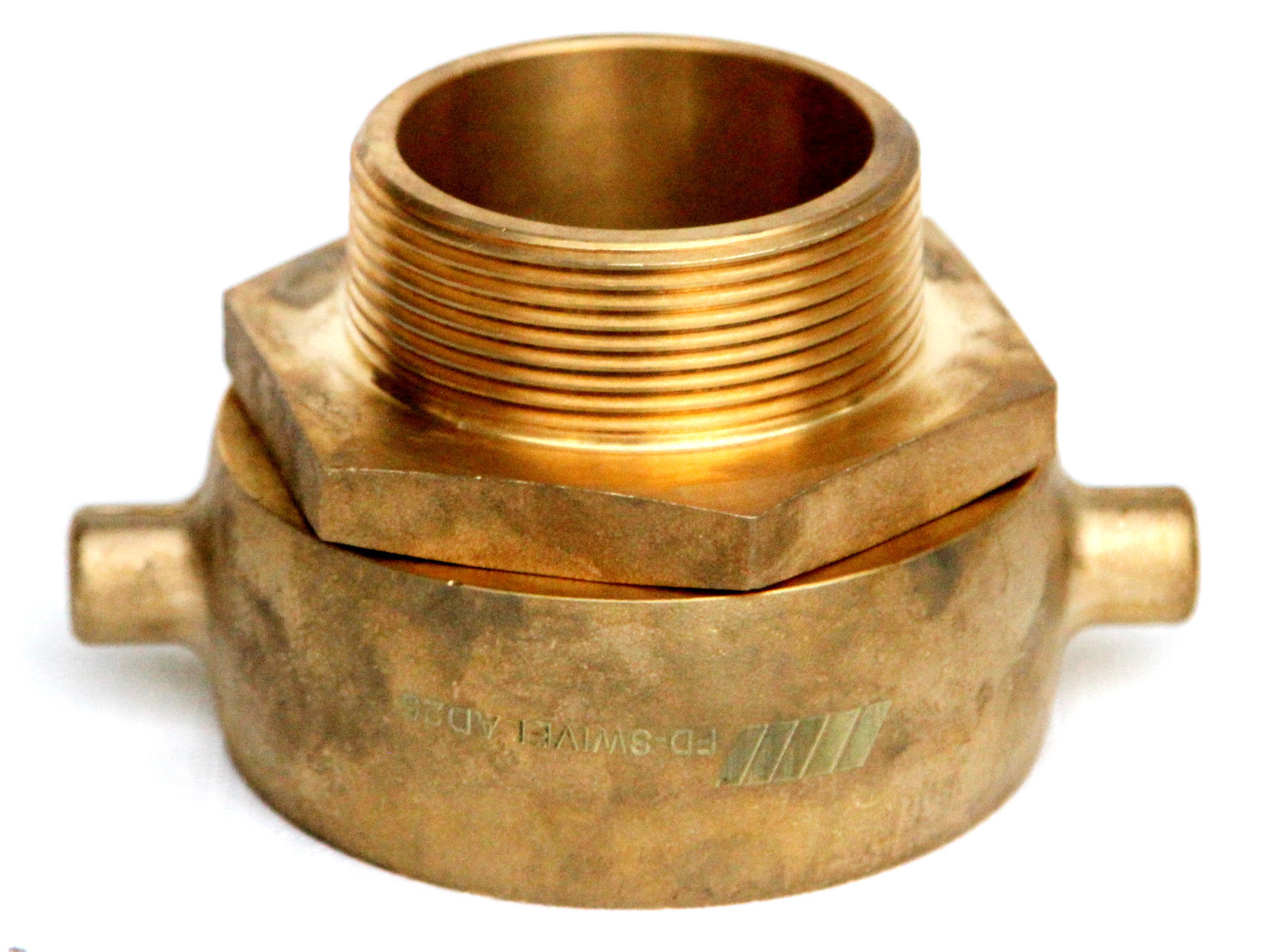 2-1/2" NST (NH) Female Swivel x 2" Male NPT Fire Hose Hydrant Adapter Snoot