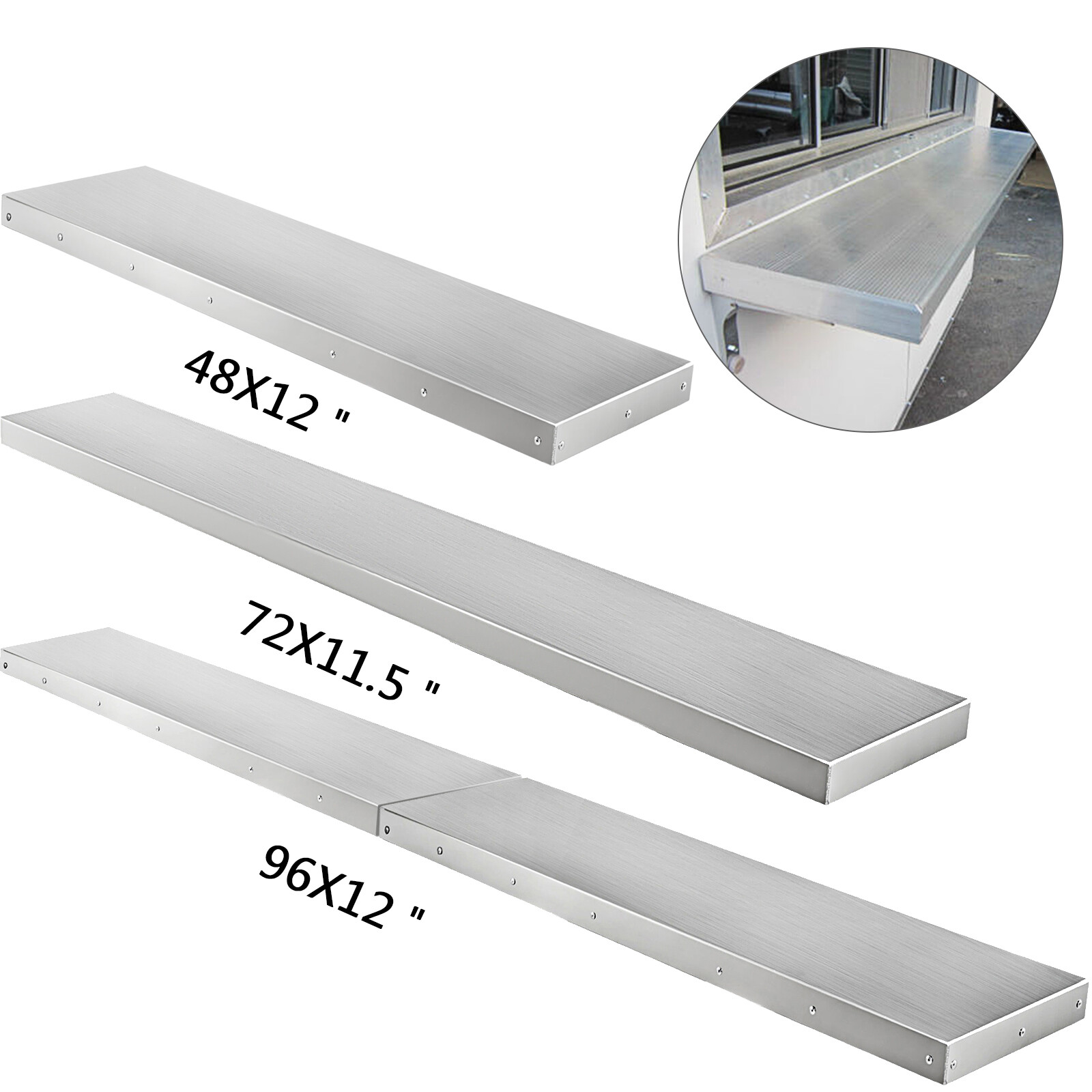 4,6,8 Foot Shelf for Concession Window Food Folding Truck Accessories Business