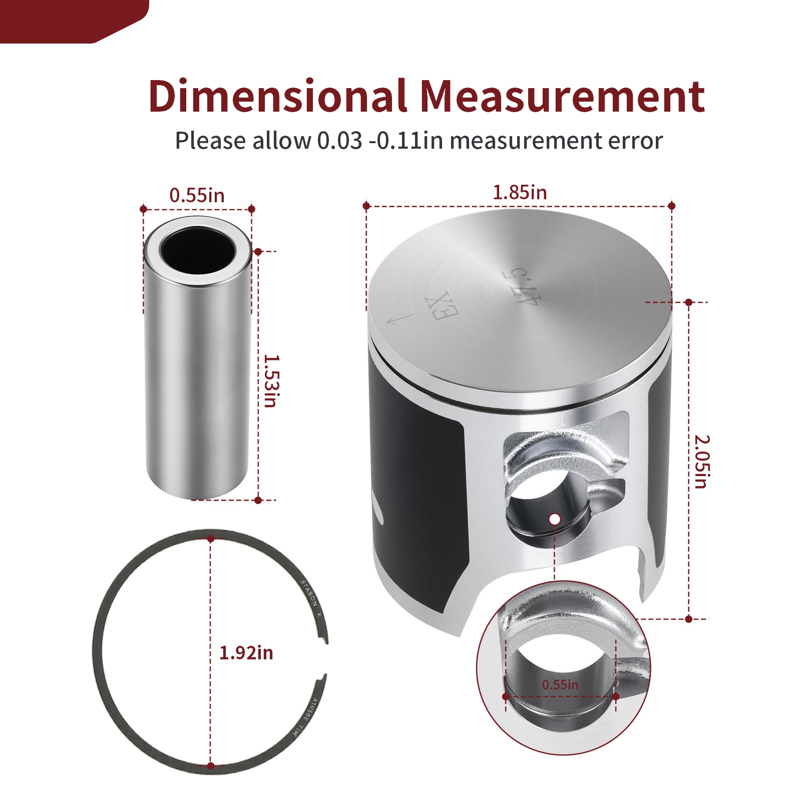 Top End Gasket Piston Kit For Honda CR85R CR85RB Standard Bore 47.5mm 2003-2007