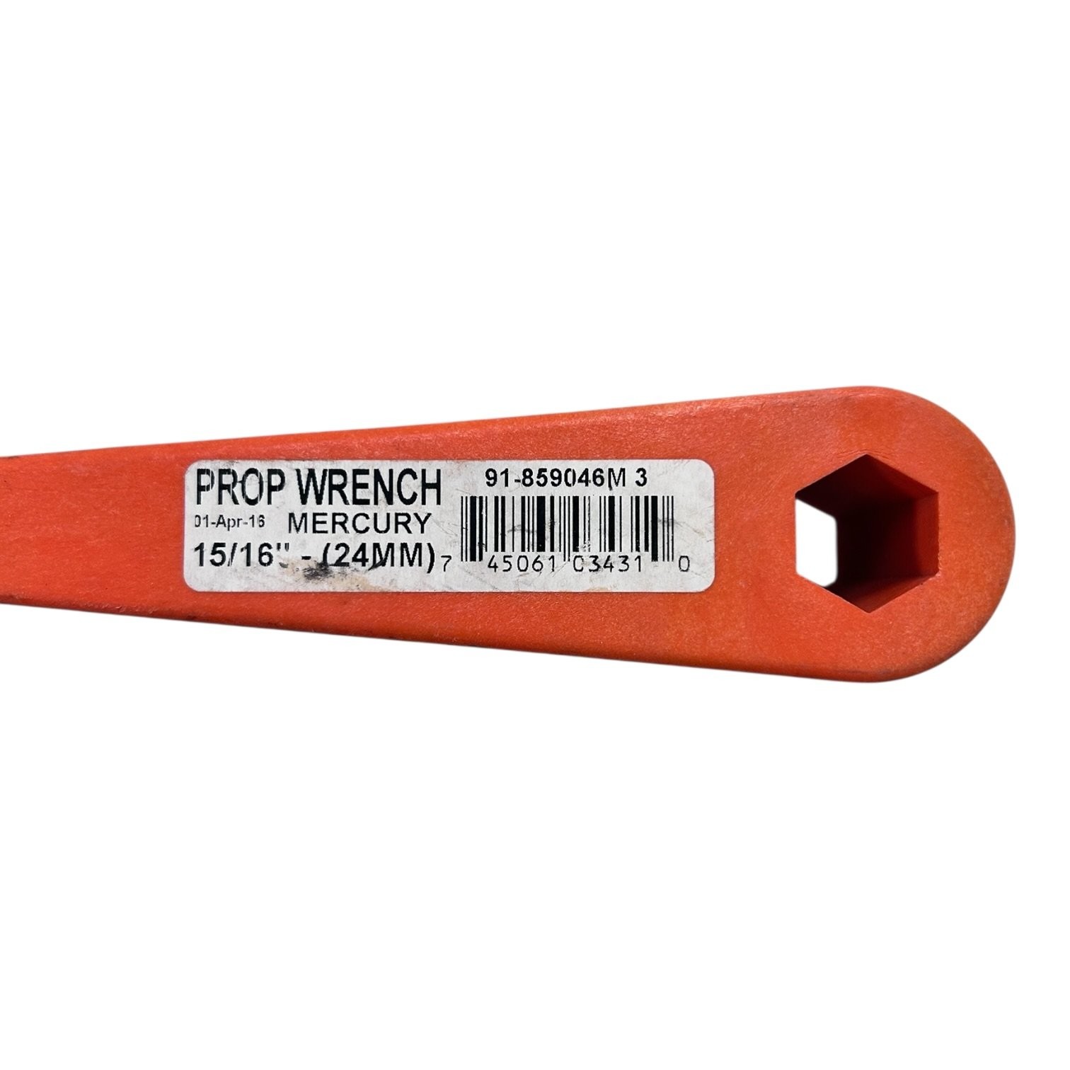 Mercury Quicksilver 91-859046M3, Marine Prop Wrench 5/16'' 24MM -Orange- OEM