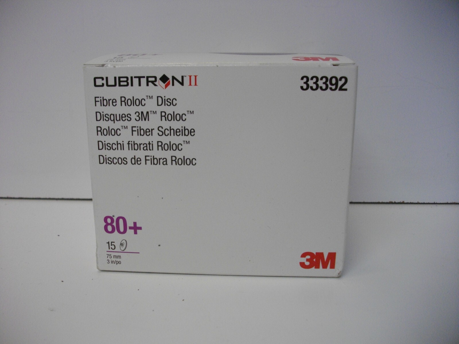 3M 33392 Cubitron II 3" sanding disc 80+ Grit box of 15 each