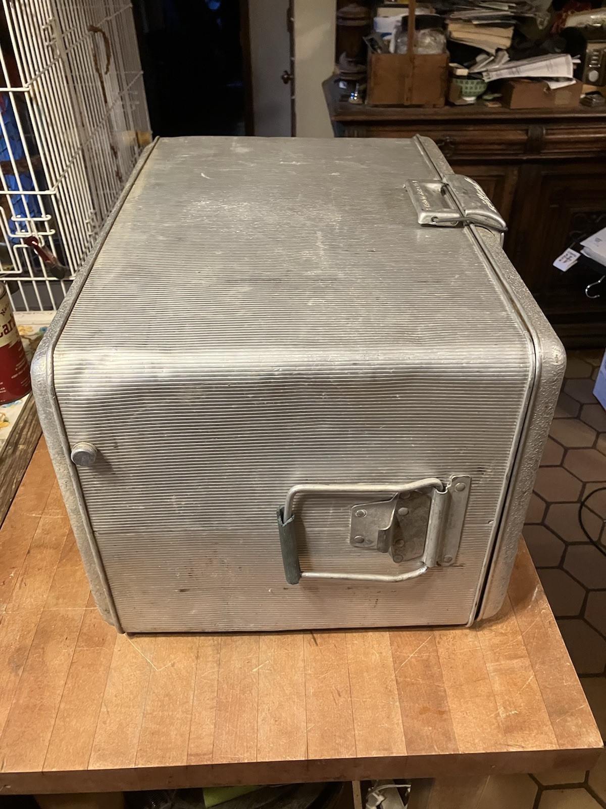 J.C. Higgins Aluminum Cooler Camping Ice Chest Vintage 1950's MCM Sears Roebuck