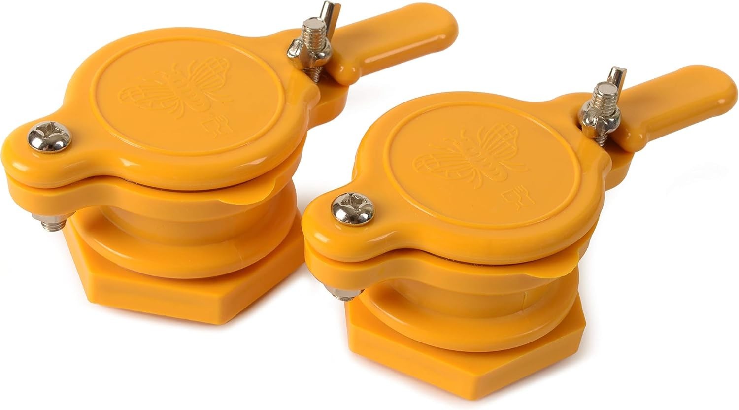 Yellow Light Honey Gate Valve Set – 2 Durable Valves for Safe Honey Harvesting