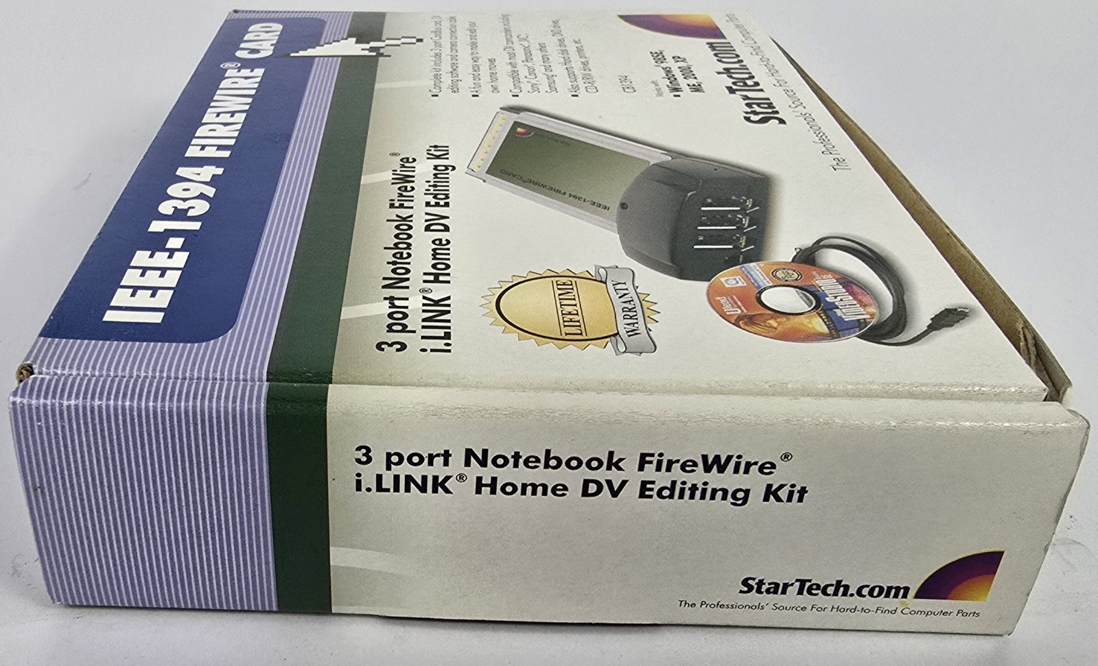 Startech FireConnect IEEE 1394 3-Port FireWire CB1394 CardBus Notebooks Laptop