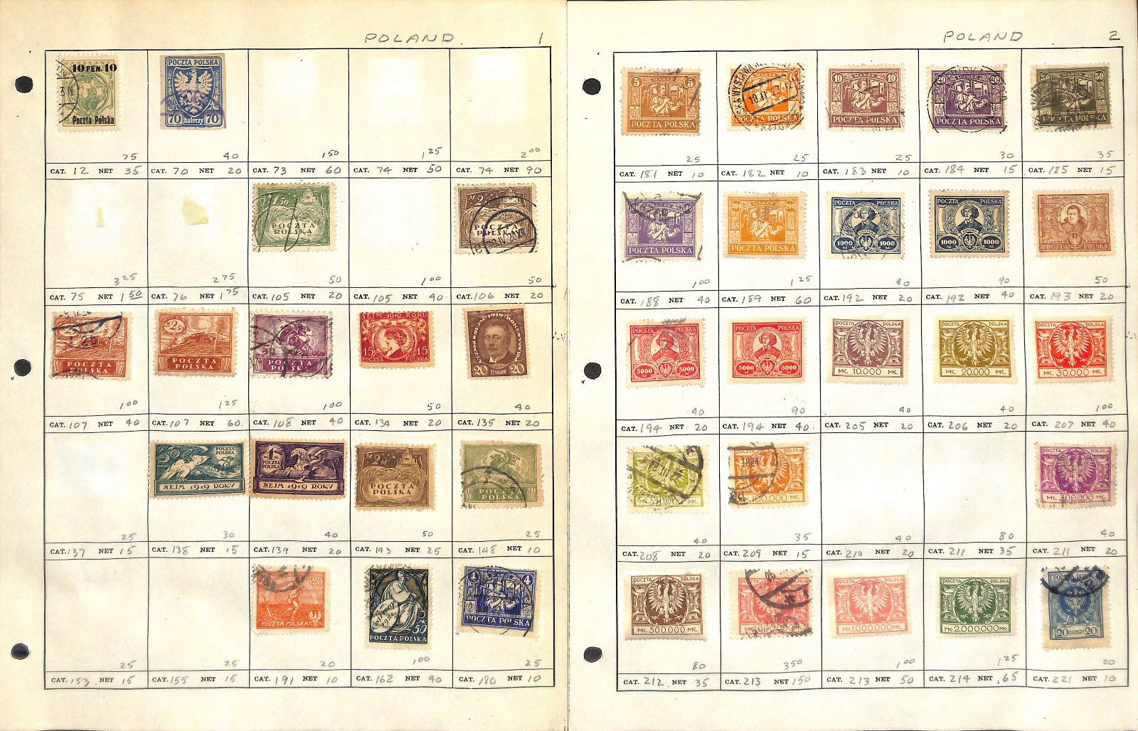 Poland Stamp Collection on 30 Pages, Neatly Identified (CB)