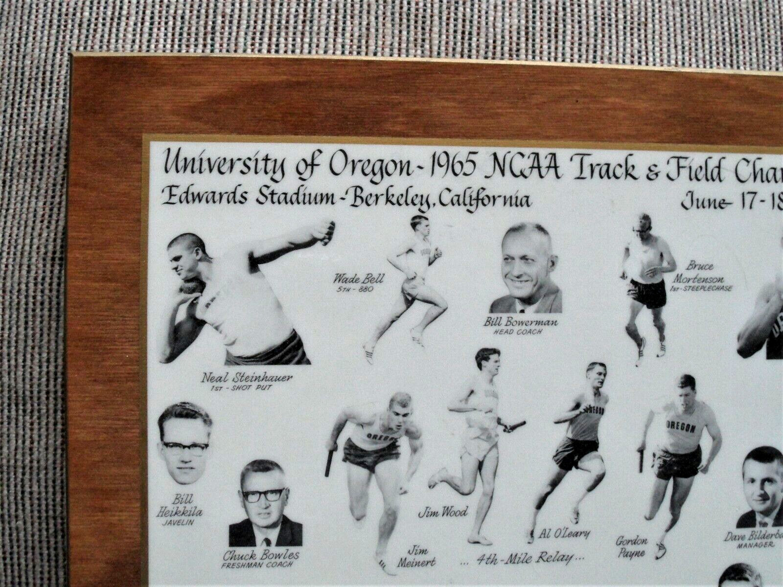 orig. 1965 NCAA Track and Field Champions Oregon Ducks *PHOTO-PLAQUE* 22 Photos