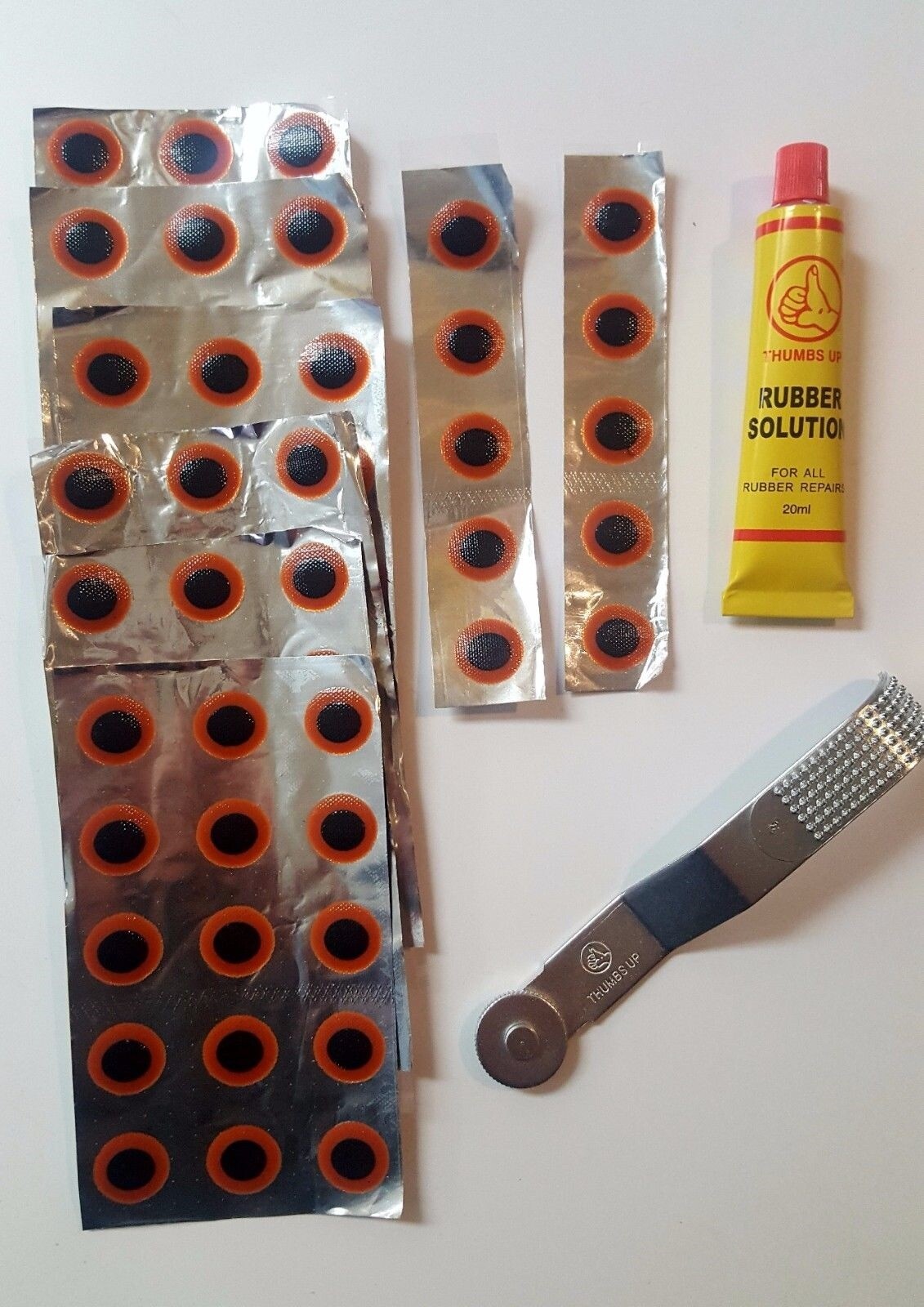 BIKE BICYCLE Repair Tube Patches, 20ml , Tool, 100 patches #6017