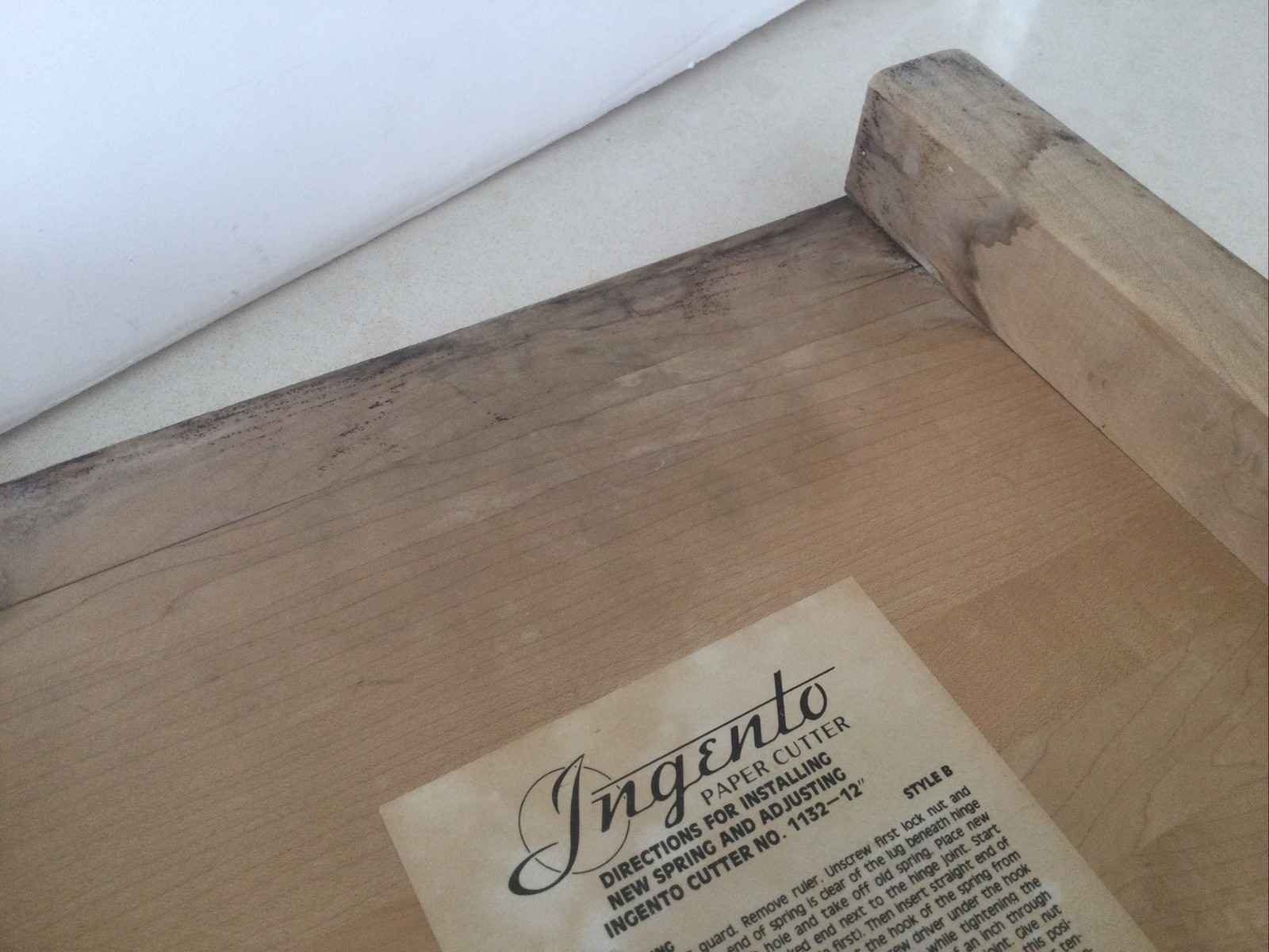 Vintage Ingento Paper Cutter. No. 1132-12”