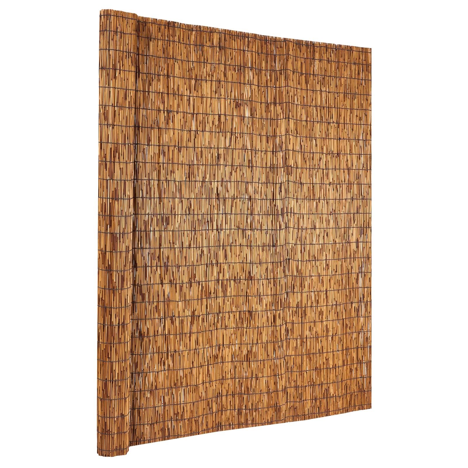 Uimoso Natural Reed Fence Panel 6 ft x 16.4ft Privacy Screen Roll for Garden Use