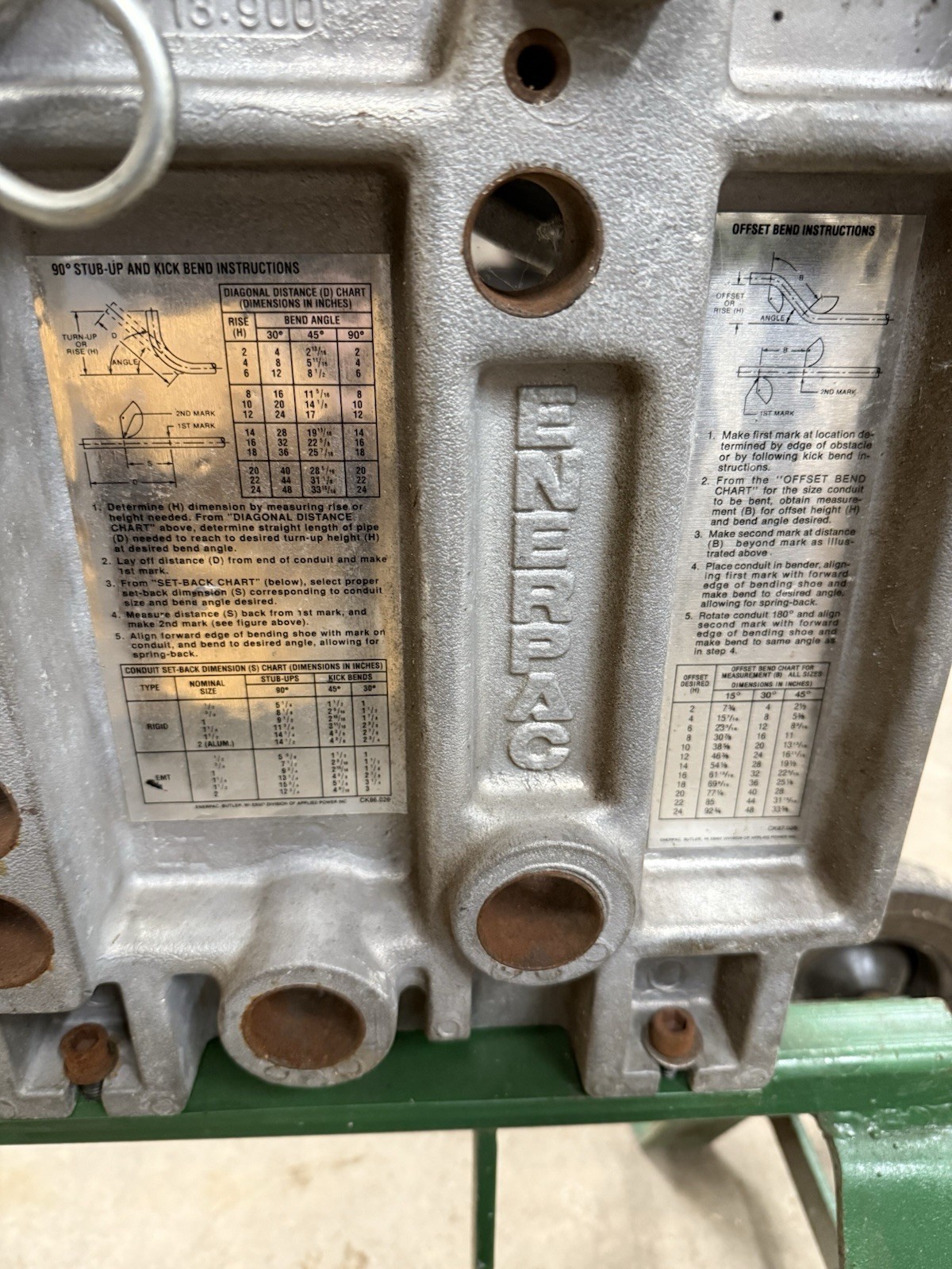 Mechanical ratchet bender, Chicago style bender