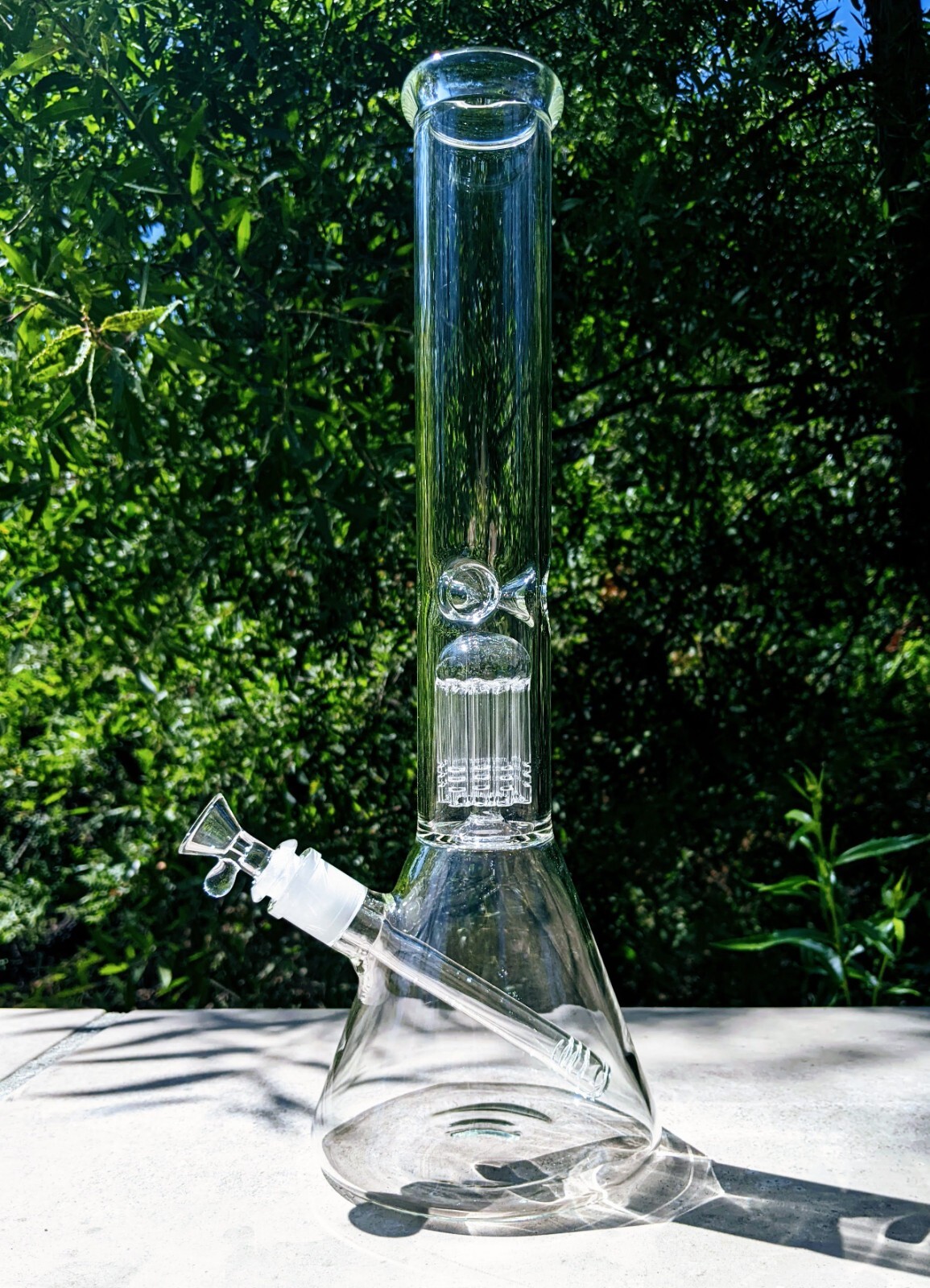 16 Inch Big Heavy Tree Perc Glass Bong Quality Tobacco Smoking Water Pipe Hookah