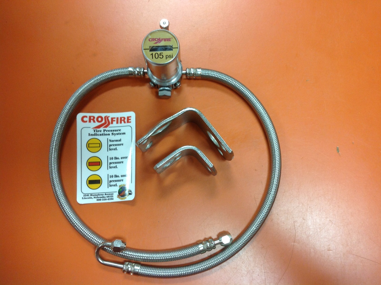 4 CROSSFIRE TIRE EQUALIZER SYSTEM 105 PSI STAINLESS STEEL Peterbilt Kenworth