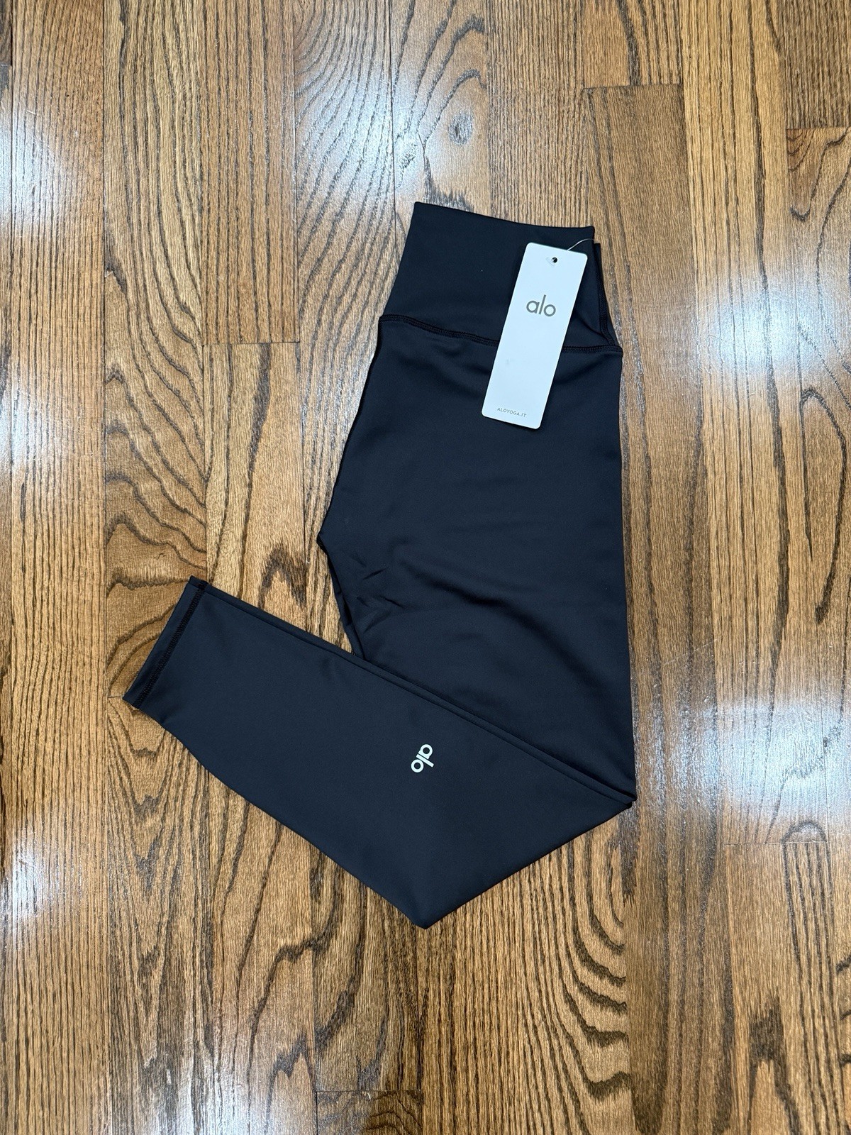 Bundle Of 2 Alo Yoga LARGE High Waist Airbrush Leggings BLACK AND BROWN 7/8 NWT