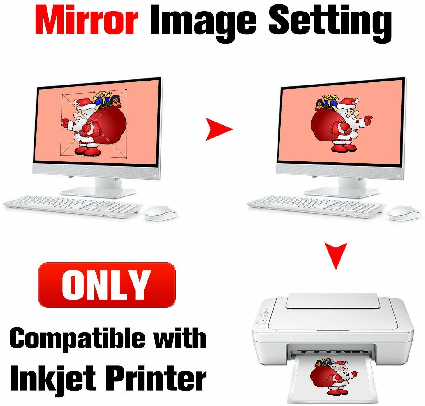 Bulk 100 Koala Printable Heat Transfer Paper Light T-shirt Inkjet Sublicotton