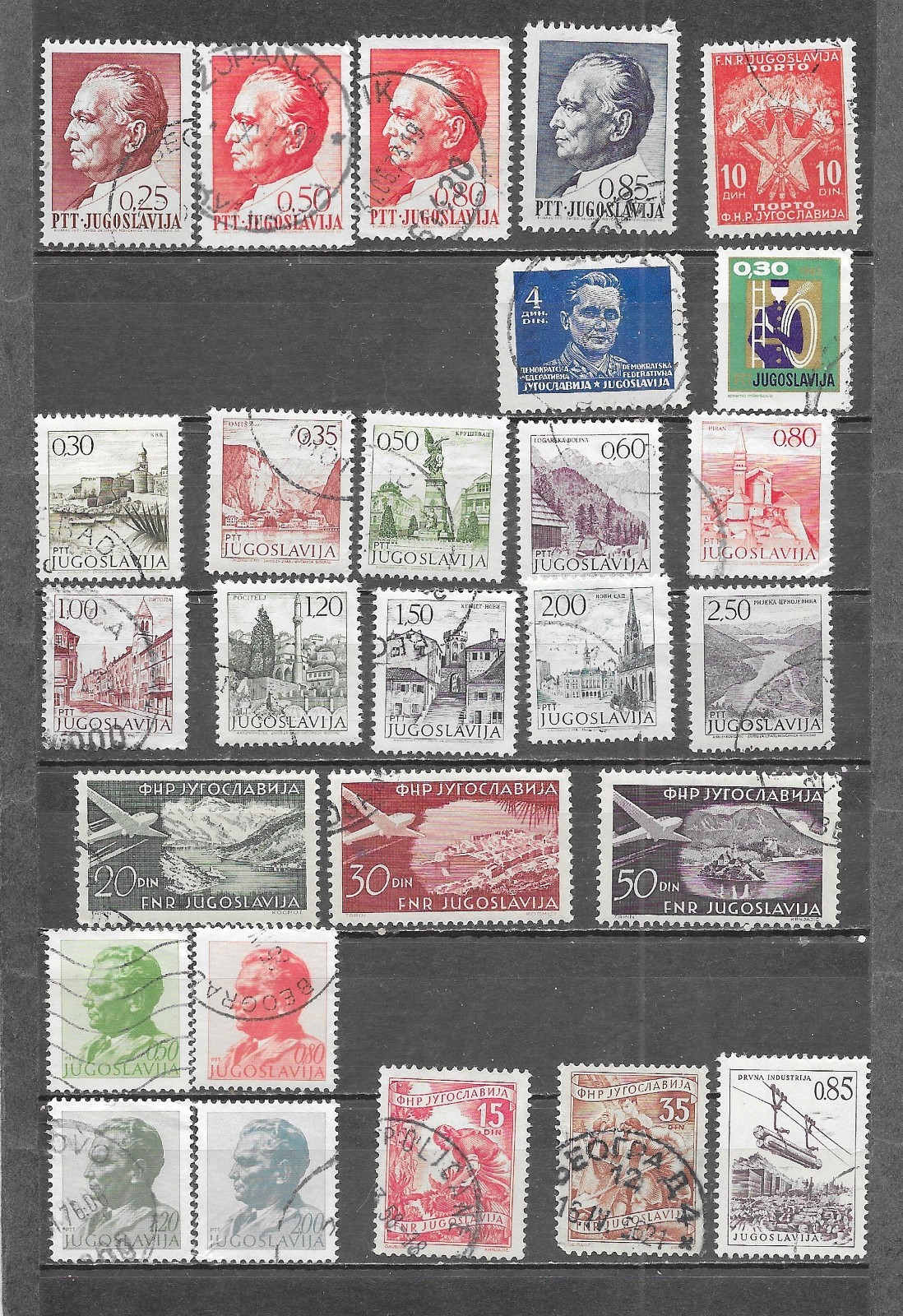 27  YUGOSLAVIA Vintage  Used  Stamps   A-344