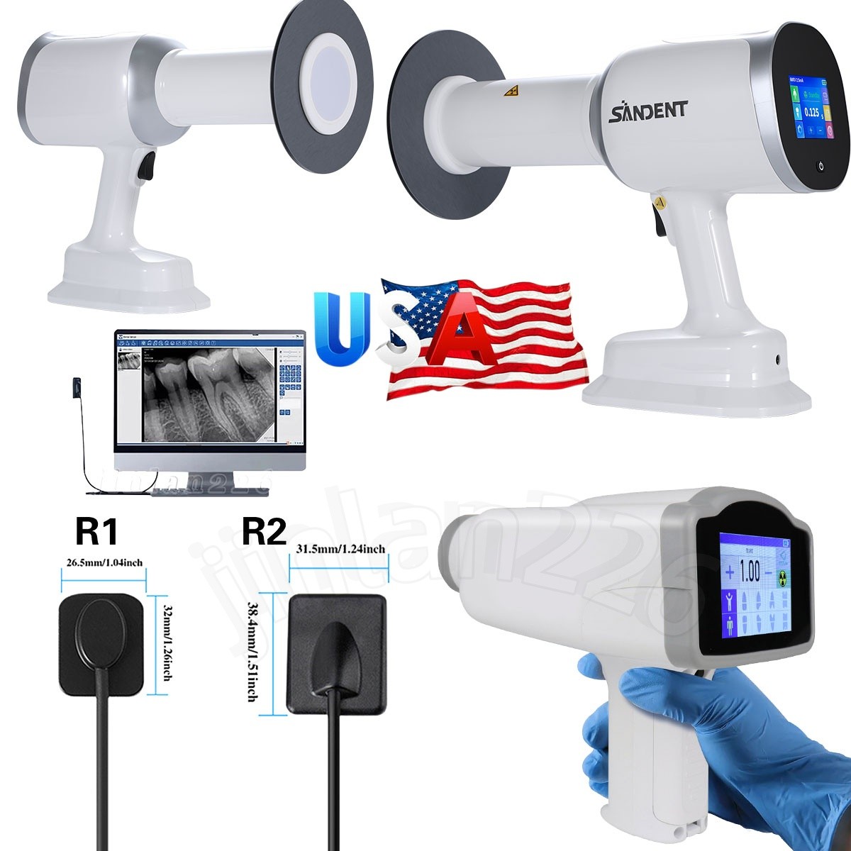 X Máquina Rayos Portatil Machine dental High Frequency Imaging System w/n Shield