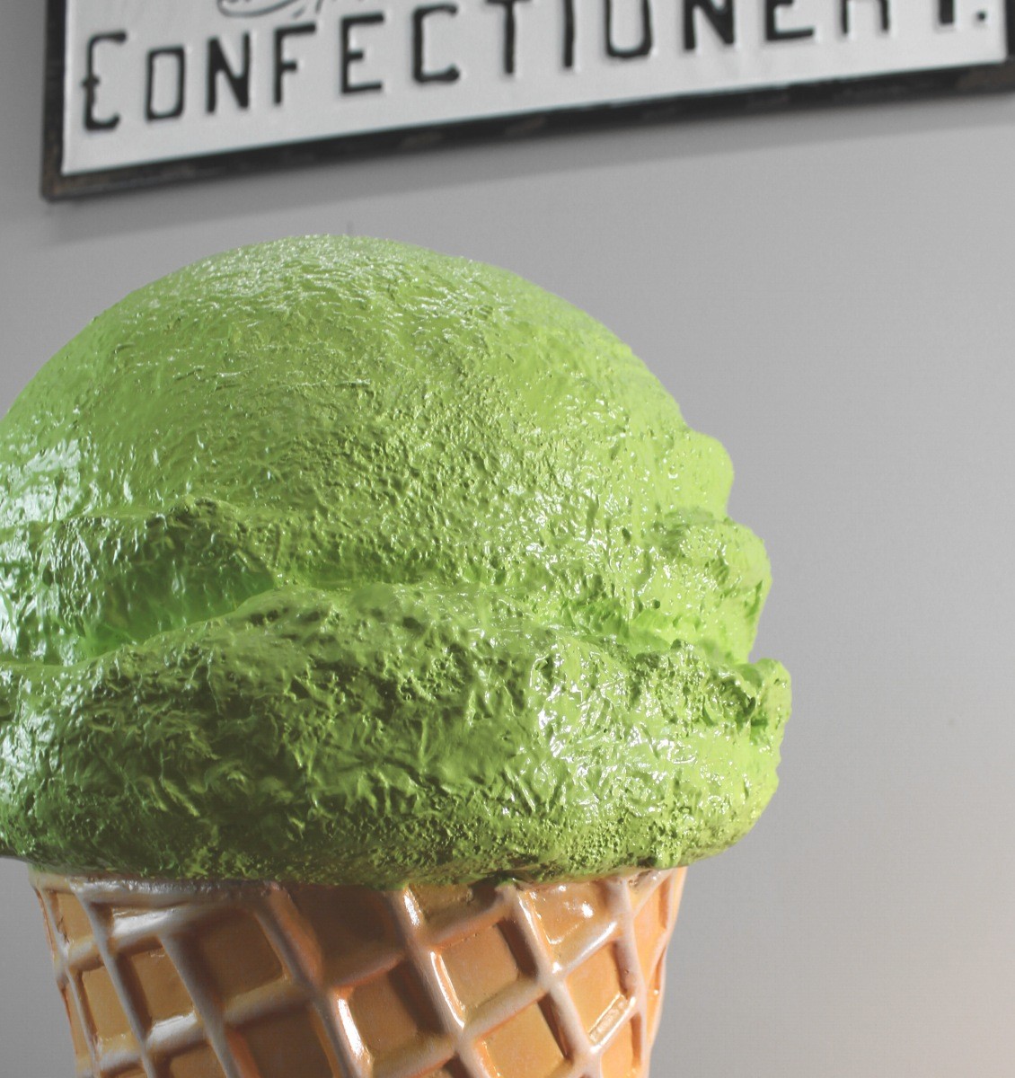 Lime Sherbet Ice Cream Cone Shop Display 3 Ft Standing Sign