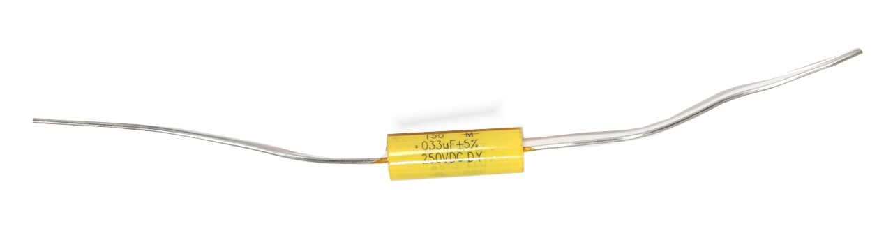 Mallory Mustard Capacitor .033uf 5% 250v Type 150 Axial Leaded Metallized Polyes