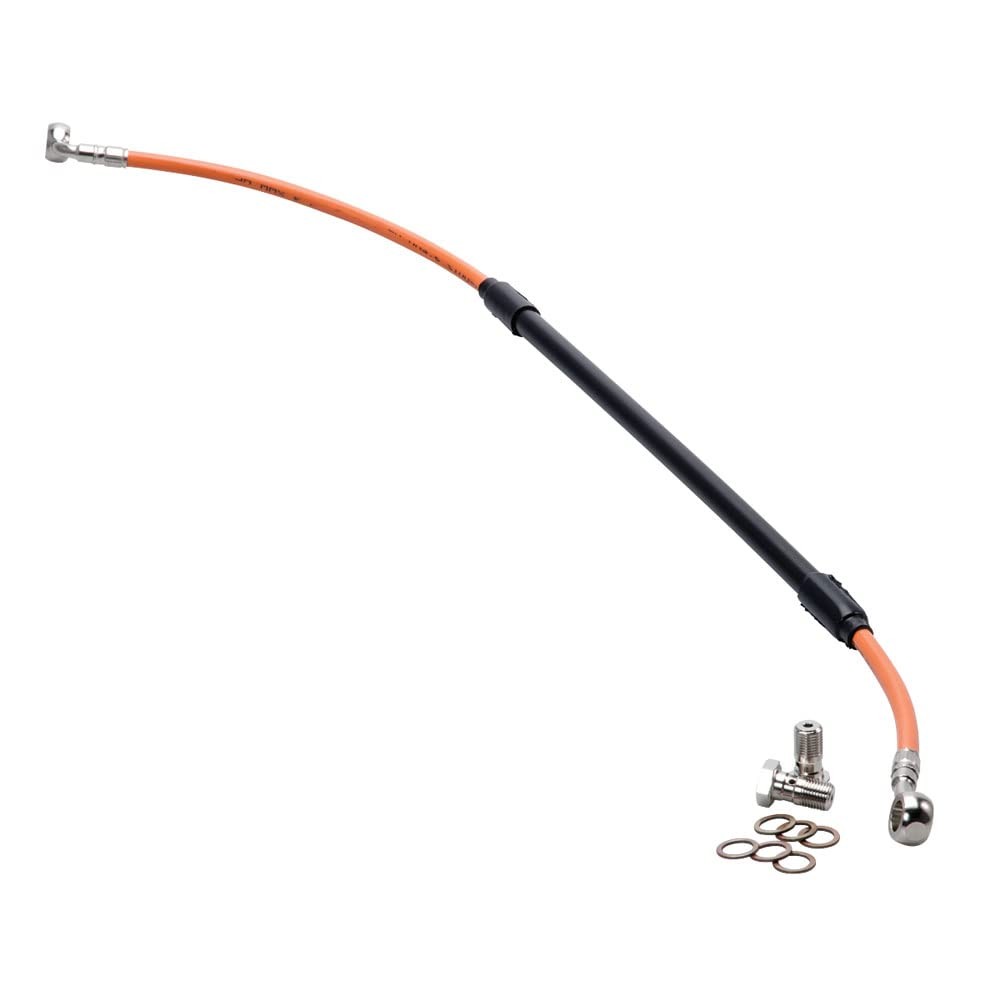 Tusk Rear Motorcycle Steel Braided Brake Line  Orange For KTM 250 XC 2006-2012