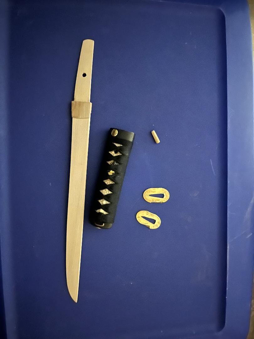 SAMURAI JAPANESE DAGGER TANTO SWORD & SCABBARD KOSHIRAE (ONLY) Z