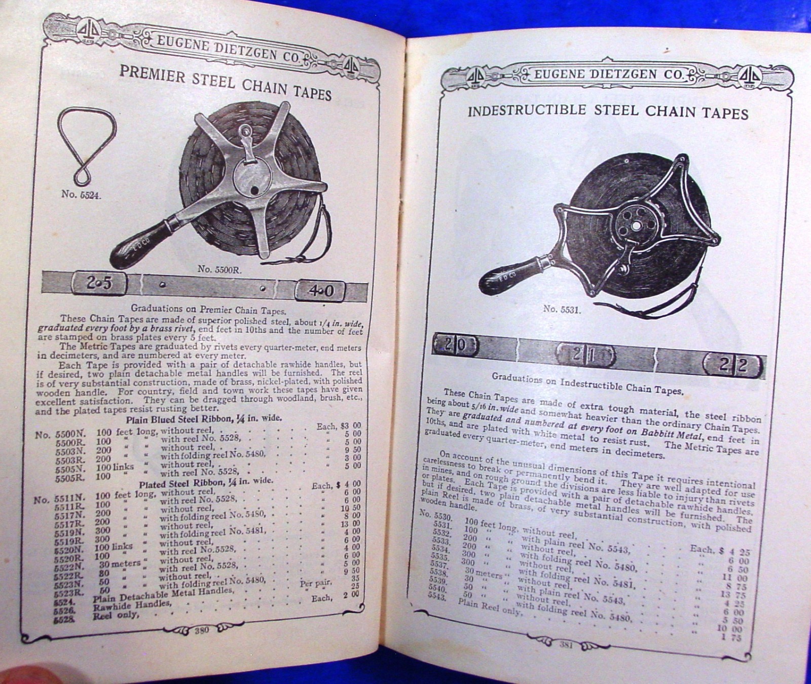 1910 Dietzgen Surveying & Drafting Insts. Catalog