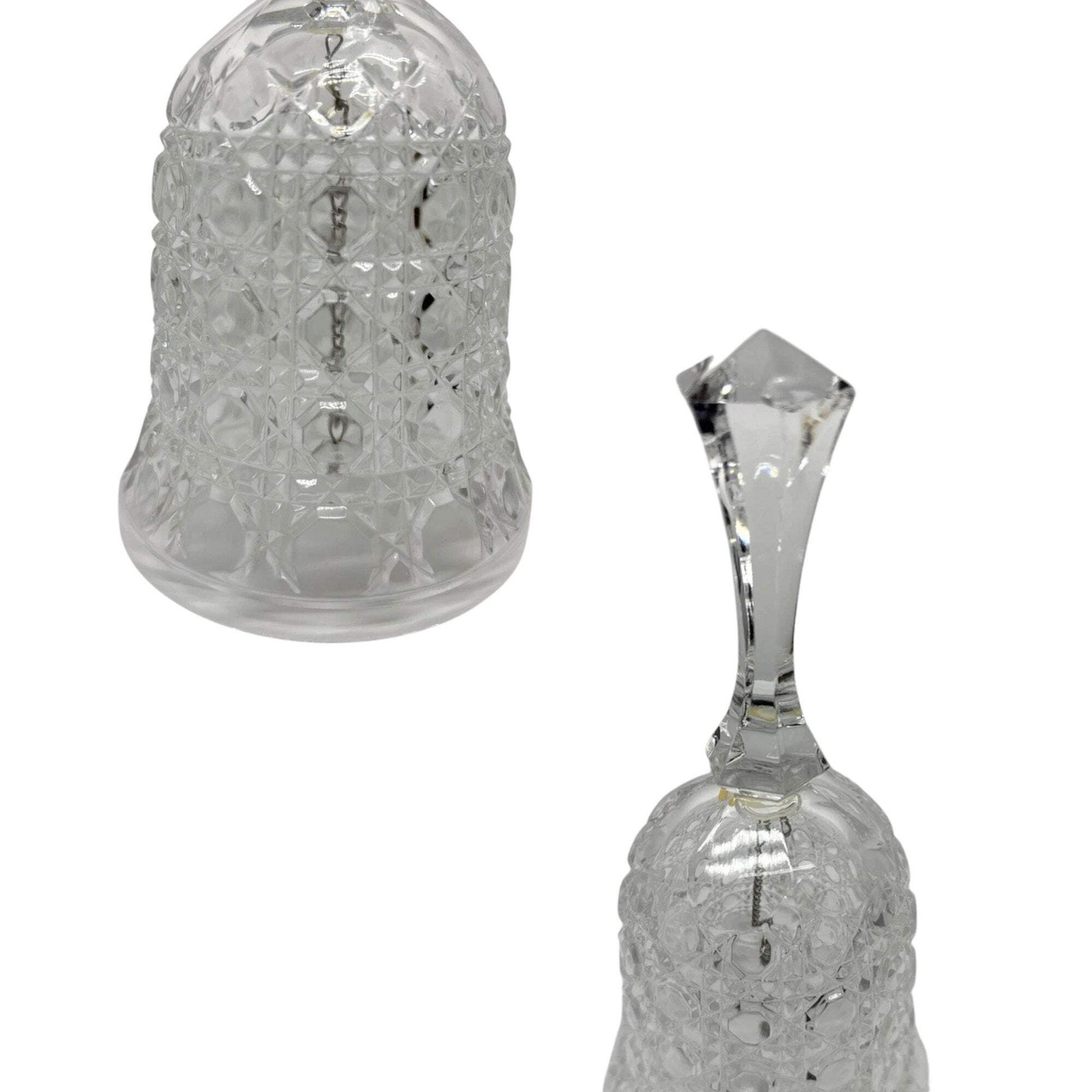 Elegant Decorative Handheld Glass Bell 1CT: Item is new; Box has minor yellowing
