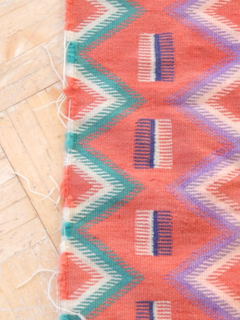 ANTIQUE 6 COLOR GERMANTOWN NAVAJO INDIAN RUG - 16.5 X 24.5" - NO RESERVE !