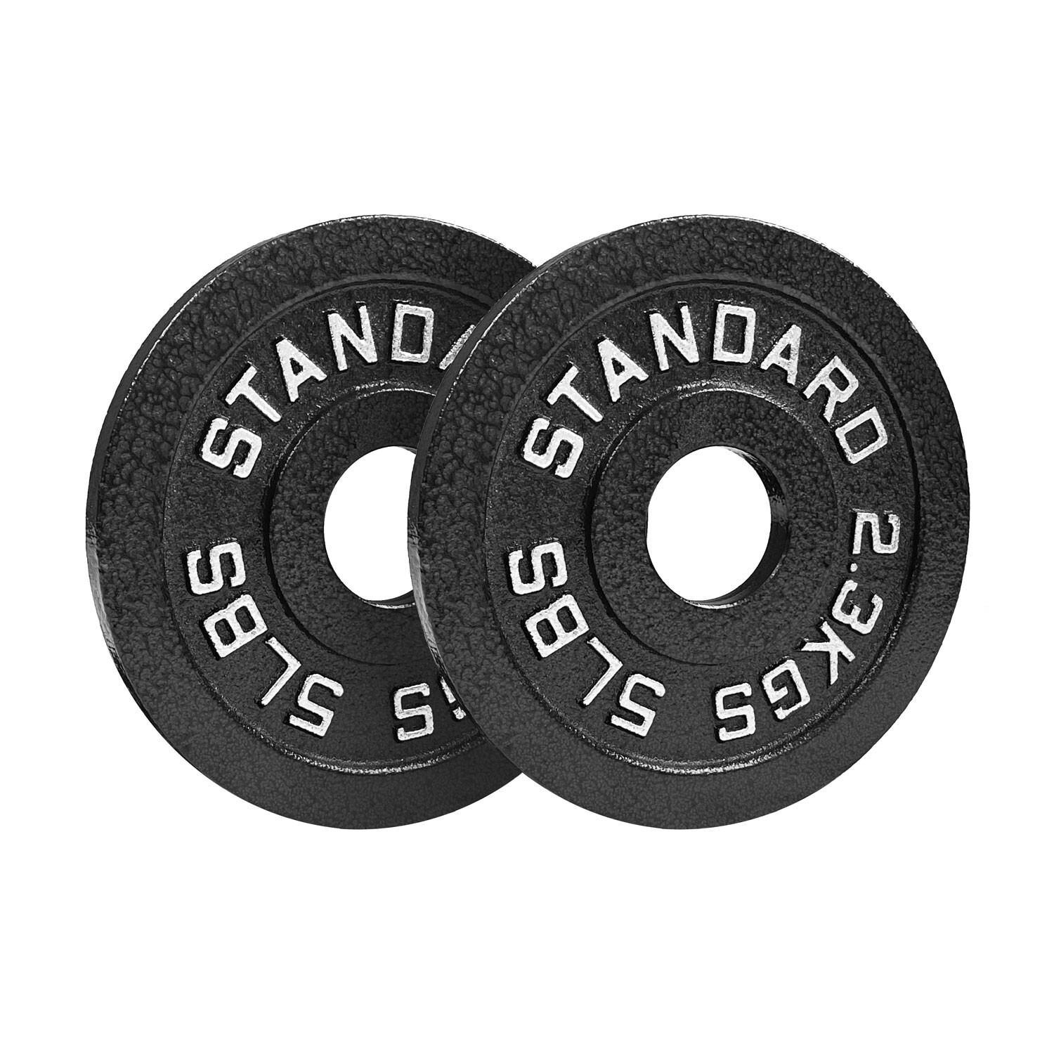 Steel Olympic Plates 5LB Pair - Premium Coated 2x 5 Pound Weights for 2in Bars