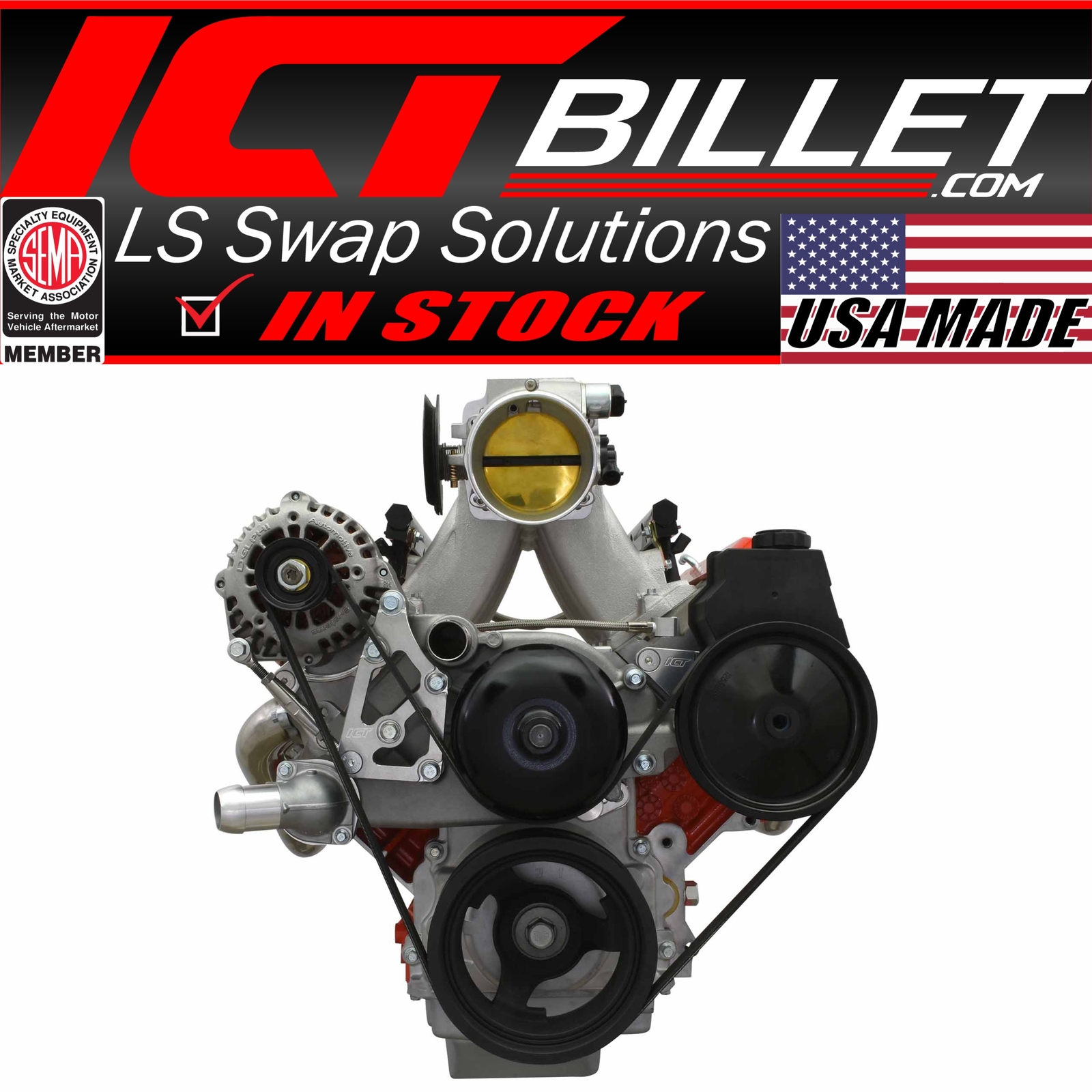 LS Alternator / Power Steering Pump Bracket Kit (for LS1 Water Pump) Turnbuckle