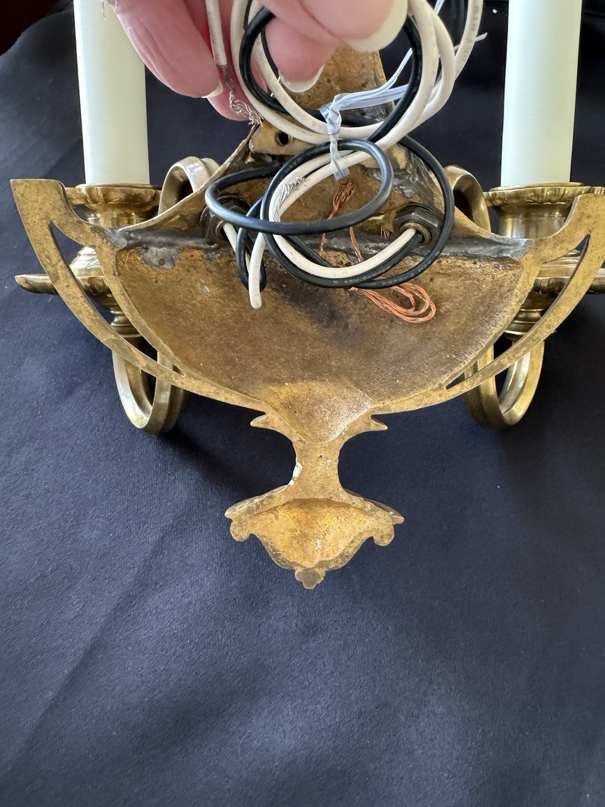 Antique Lighting E.F. Caldwell Bronze Wall Sconces PAIR