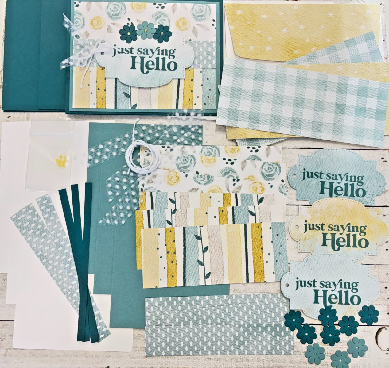 Stampin' Up! Card Kit - EVERYDAY HAPPINESS - All Inclusive Set of 4 Cards