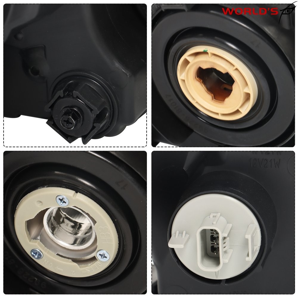 Pair For Honda Civic 2016-2020 Halogen W/LED DRL Headlights Assy Chrome Housing